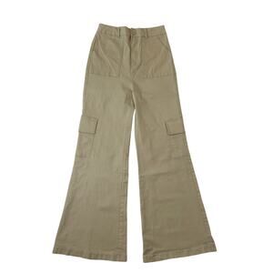 Flying Tomato women's Kaki High Rise Wide Leg Cargo Pants Size Medium
